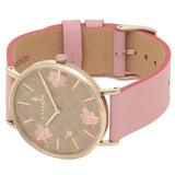 Buy Shop Coach Perry Floral Motif Fawn Dial Pink Leather Strap Watch for Women - 14503442 USA Online