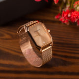 Buy Shop Emporio Armani Joy Quartz Rose Gold Dial Rose Gold Mesh Bracelet Watch For Women - AR11347 USA Online