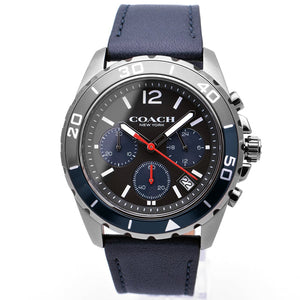 Buy Shop Coach Kent Grey Dial Blue Leather Strap Watch for Men - 14602558 USA Online