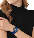Buy Shop Michael Kors Runway Analog Blue Dial Blue Steel Strap Watch for Women - MK7332 USA Online
