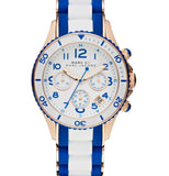 Buy Shop Marc Jacobs Rock Chronograph White Dial Two Tone Silicone Strap Watch for Women - MBM2594 USA Online