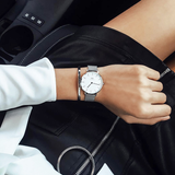 Buy Shop Daniel Wellington Petite Sterling White Dial Silver Mesh Bracelet Watch For Women - DW00100220 USA Online