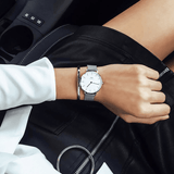 Buy Shop Daniel Wellington Petite Sterling Quartz White Dial Silver Mesh Bracelet Watch For Men - DW00100306 USA Online