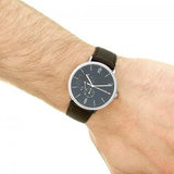 Buy Shop Tommy Hilfiger Cooper Blue Dial Brown Leather Strap Watch for Men - 1791508 USA Online