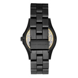 Buy Shop Marc Jacobs Henry Transparent Black Dial Black Steel Strap Watch for Women - MBM3255 USA Online