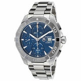 Tag Heuer Aquaracer Caliber 16 Automatic Chronograph Blue Dial Silver Steel Strap Watch for Men - CAY2112.BA0927