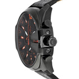 Buy Shop Diesel Mega Chief Chronograph Black Dial Black Leather Strap Watch For Men - DZ4291 USA Online