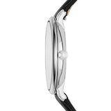 Buy Shop Fossil Jacqueline Quartz White Dial Black Leather Strap Watch for Women - ES3972 USA Online