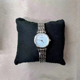 Buy Shop Emporio Armani Gianni Blue Dial Silver Steel Strap Watch For Women - AR1961 USA Online