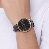 Buy Shop Michael Kors Pyper Black Dial Black Leather Strap Watch For Women - MK2747 USA Online