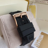 Buy Shop Michael Kors Dylan Chronograph Black Dial Black Rubber Strap Watch For Women - MK8557 USA Online