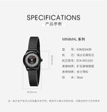 Buy Shop Calvin Klein Minimal Diamonds Black Dial Black Mesh Bracelet Watch for Women - K3M2342R USA Online