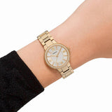 Buy Shop Fossil Virginia White Dial Gold Steel Strap Watch for Women - ES3283 USA Online