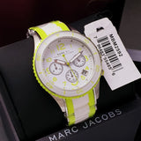 Buy Shop Marc Jacobs Rock Chronograph White Dial White & Green Silicone Strap Watch for Women - MBM2592 USA Online