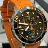 Buy Shop Tissot Seastar 1000 Chronograph Black Dial Orange Rubber Strap Watch For Men - T120.417.17.051.01 USA Online