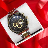 Buy Shop Michael Kors Layton Chronograph Black Dial Two Tone Steel Strap Watch For Men - MK8913 USA Online