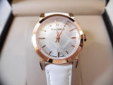 Buy Shop Burberry The City White Dial White Leather Strap Watch for Women - BU9209 USA Online