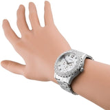 Buy Shop Guess Dazzler Diamonds Silver Dial Silver Steel Strap Watch for Women - W0335L1 USA Online