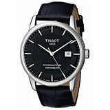 Buy Shop Tissot T Classic Luxury Powermatic 80 Black Dial Black Leather Strap Watch For Men - T086.408.16.051.00 USA Online