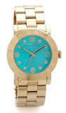 Buy Shop Marc Jacobs Amy Green Dial Gold Steel Strap Watch for Women - MBM8624 USA Online