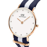 Buy Shop Daniel Wellington Classy Glasgow White Dial Two Tone Nylon Strap Watch For Women - DW00100078 USA Online