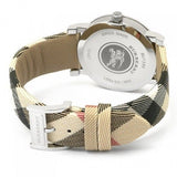 Buy Shop Burberry The City Nova Silver Dial White Leather Strap Watch for Women - BU9022 USA Online