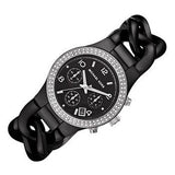 Buy Shop Michael Kors Ceramic Black Dial Black Steel Strap Watch for Women - MK5388 USA Online
