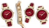 Buy Shop Michael Kors Parker Mother of Pearl Red Dial Two Tone Steel Strap Watch for Women - MK6427 USA Online