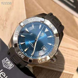 Buy Shop Tag Heuer Aquaracer Quartz Blue Dial Black Rubber Strap Watch for Men - WAY1112.FT8021 USA Online