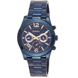 Buy Shop Fossil Perfect Boyfriend Multifunction Blue Dial Blue Steel Strap Watch for Women - ES4093 USA Online
