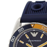 Buy Shop Emporio Armani Sportivo Chronograph Quartz Blue Dial Blue Rubber Strap Watch For Men - AR6045 USA Online