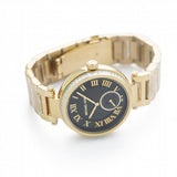 Buy Shop Michael Kors Skylar Black Dial Gold Steel Strap Watch for Women - MK5989 USA Online