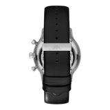 Buy Shop Emporio Armani Gianni Chronograph Black Dial Black Leather Strap Watch For Men - AR0397 USA Online
