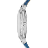 Buy Shop Michael Kors Cinthia Mother of Pearl Dial Blue Leather Strap Watch for Women - MK2661 USA Online