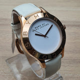 Buy Shop Marc Jacobs Blade White Dial White Leather Strap Watch for Women - MBM1201 USA Online