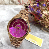 Buy Shop Michael Kors Lauryn Pink Dial Rose Gold Steel Strap Watch for Women - MK3722 USA Online