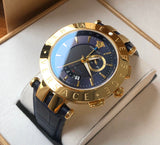 Buy Shop Versace Race GMT Blue Dial Blue Leather Strap Watch For Men - 29G70D282 USA Online
