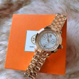 Buy Shop Tory Burch Classic Chronograph White Dial Rose Gold Steel Strap Watch for Women - TBW1033 USA Online