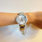 Buy Shop Michael Kors Parker Quartz Silver Dial Silver Steel Strap Watch For Women - MK6658 USA Online