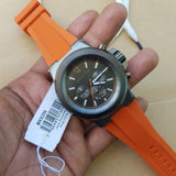 Buy Shop Michael Kors Dylan Chronograph Grey Dial Orange Rubber Strap Watch for Men - MK8296 USA Online