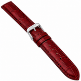 Buy Shop Michele Deco Silver Dial Red Leather Strap Watch For Women - MWW06V000007 USA Online