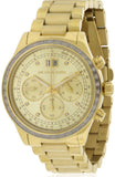 Buy Shop Michael Kors Brinkley Diamonds Gold Dial Gold Steel Strap Watch for Women - MK6187 USA Online