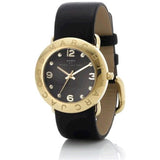 Buy Shop Marc Jacobs Amy Black Dial Black Leather Strap Watch for Women - MBM1154 USA Online