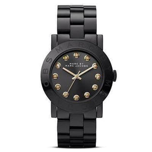 Buy Shop Marc Jacobs Amy Black Dial Black Steel Strap Watch for Women - MBM8595 USA Online