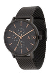 Armani Exchange Cayde Chronograph Black Dial Black Mesh Strap Watch For Men - AX2716