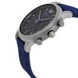 Buy Shop Emporio Armani Luigi Chronograph Black Dial Blue Rubber Strap Watch For Men - AR11023 USA Online