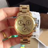 Buy Shop Michael Kors Runway Gold Dial Gold Steel Strap Watch for Women - MK5384 USA Online