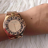 Buy Shop Marc Jacobs Henry Rose Gold Dial Rose Gold Steel Strap Watch for Women - MBM3207 USA Online