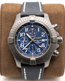 Buy Shop Breitling Super Avenger Chronograph 48 Night Mission Blue Dial Blue Leather Strap Watch for Men - V13375101C1X2 USA Online