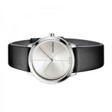Buy Shop Calvin Klein Minimal Silver Dial Black Leather Strap Watch for Men - K3M221CY USA Online